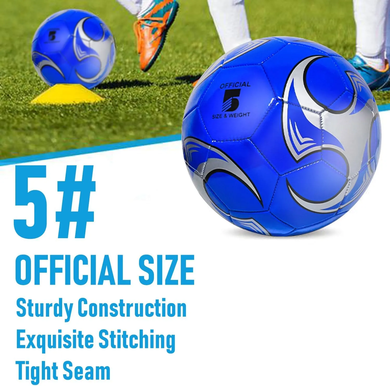 12-Pack Training Soccer Balls Size 5/4/3 with Pump  Bulk Deflated Balls for Teens and Adults, Ideal for Indoor Outdoor Practice, School Activities, Sports Events, Party Favors Gifts