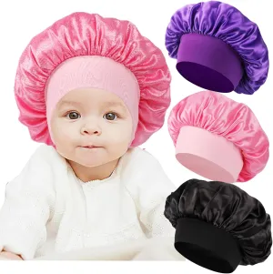 3 Pcs Baby Bonnets for Sleeping,Infant Sleep Cap Hair Bonnet for Baby Girls,Boys,Toddler