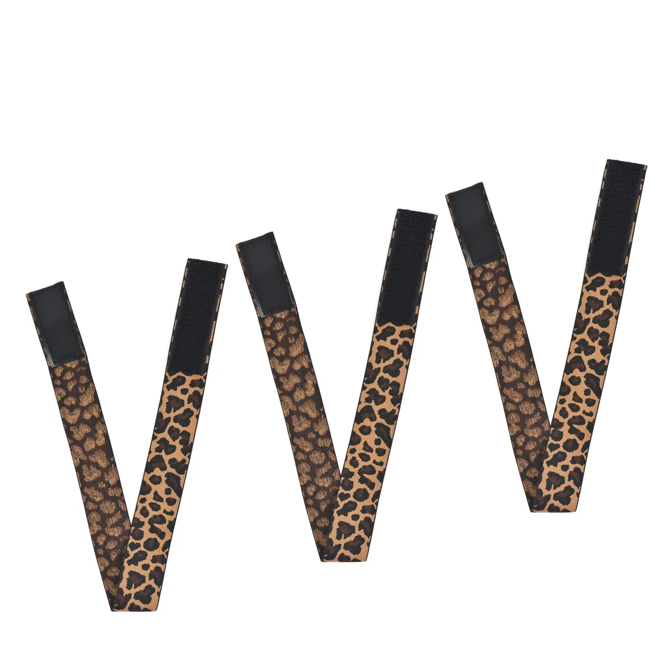 3 Pcs Elastic Bands for Wigs Lace Melting Bands Adjustable Leopard Print Wig Headbands for Lace Front Edges Laying (Width 1.4 Inch/3.5cm)