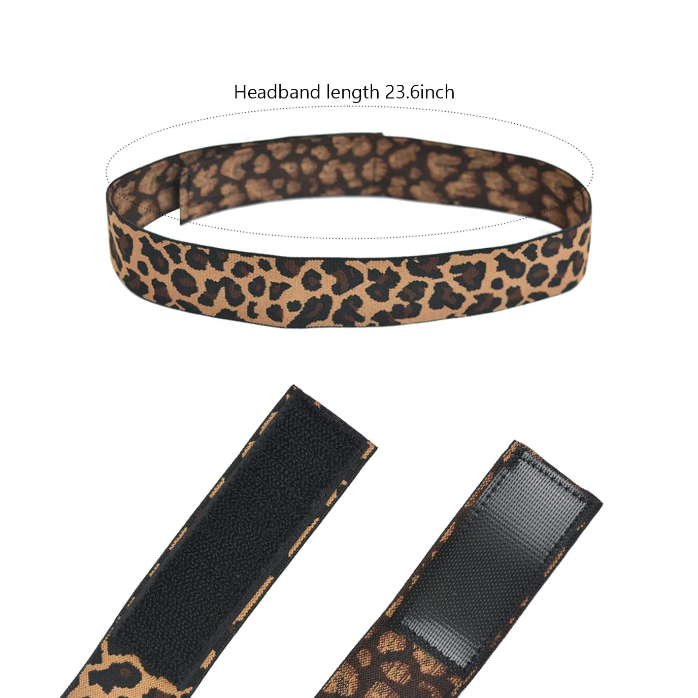 3 Pcs Elastic Bands for Wigs Lace Melting Bands Adjustable Leopard Print Wig Headbands for Lace Front Edges Laying (Width 1.4 Inch/3.5cm)