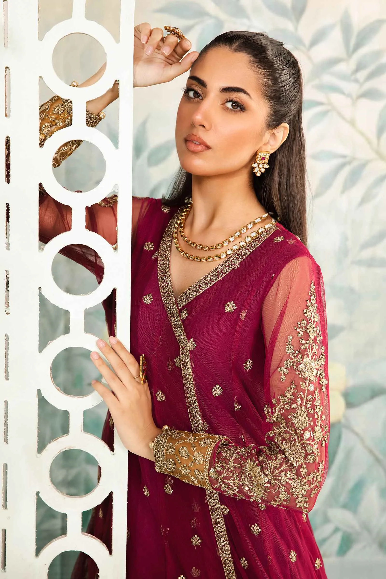 3 Piece Embroidered Net Suit | SF-EA24-03