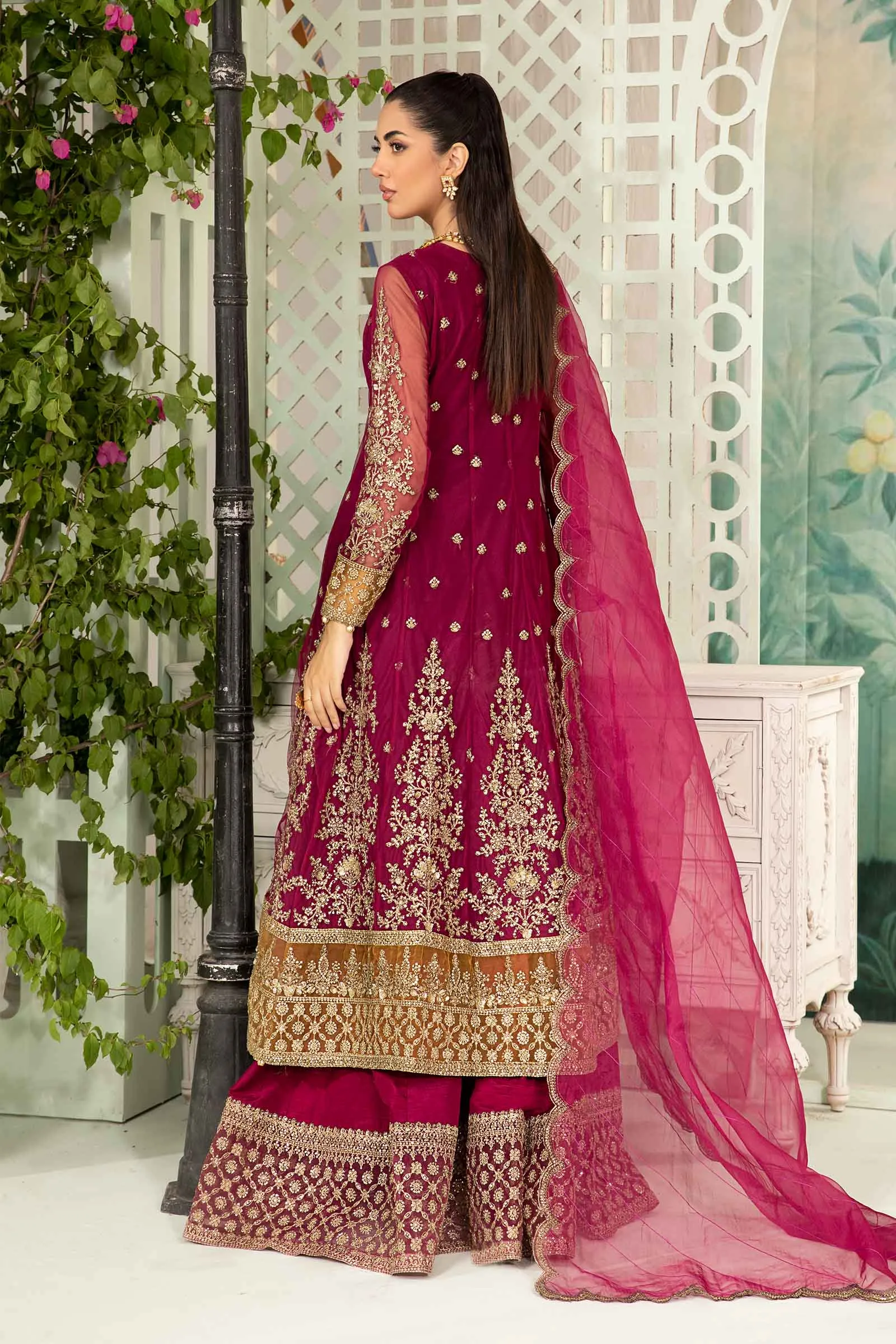 3 Piece Embroidered Net Suit | SF-EA24-03