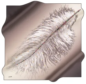Aker Feather Women Silk Scarf No. 13