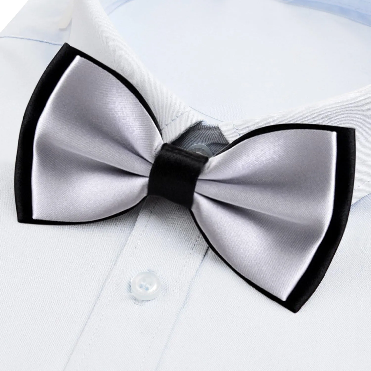 Alizeal Mens Adjustable Pre-tied Solid Bow Tie