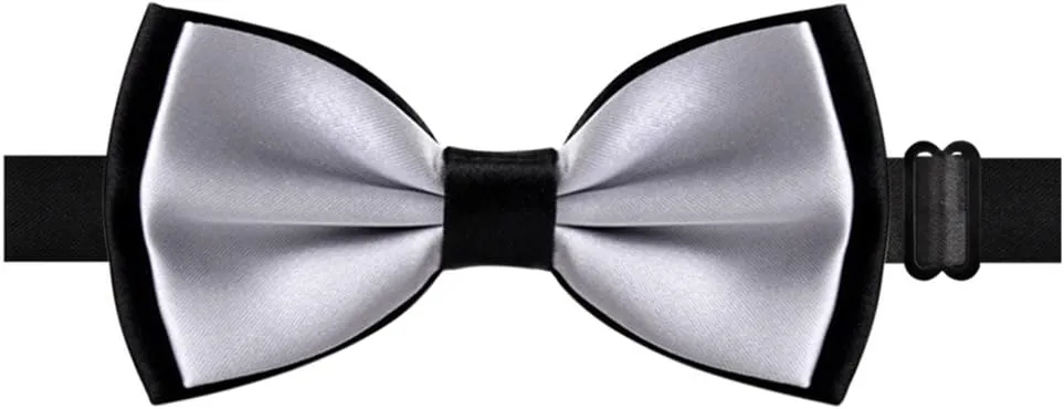 Alizeal Mens Adjustable Pre-tied Solid Bow Tie