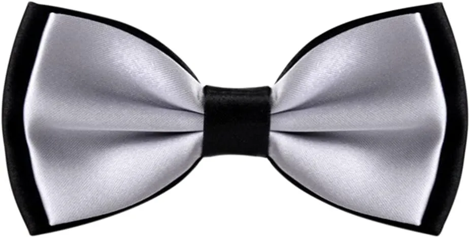 Alizeal Mens Adjustable Pre-tied Solid Bow Tie