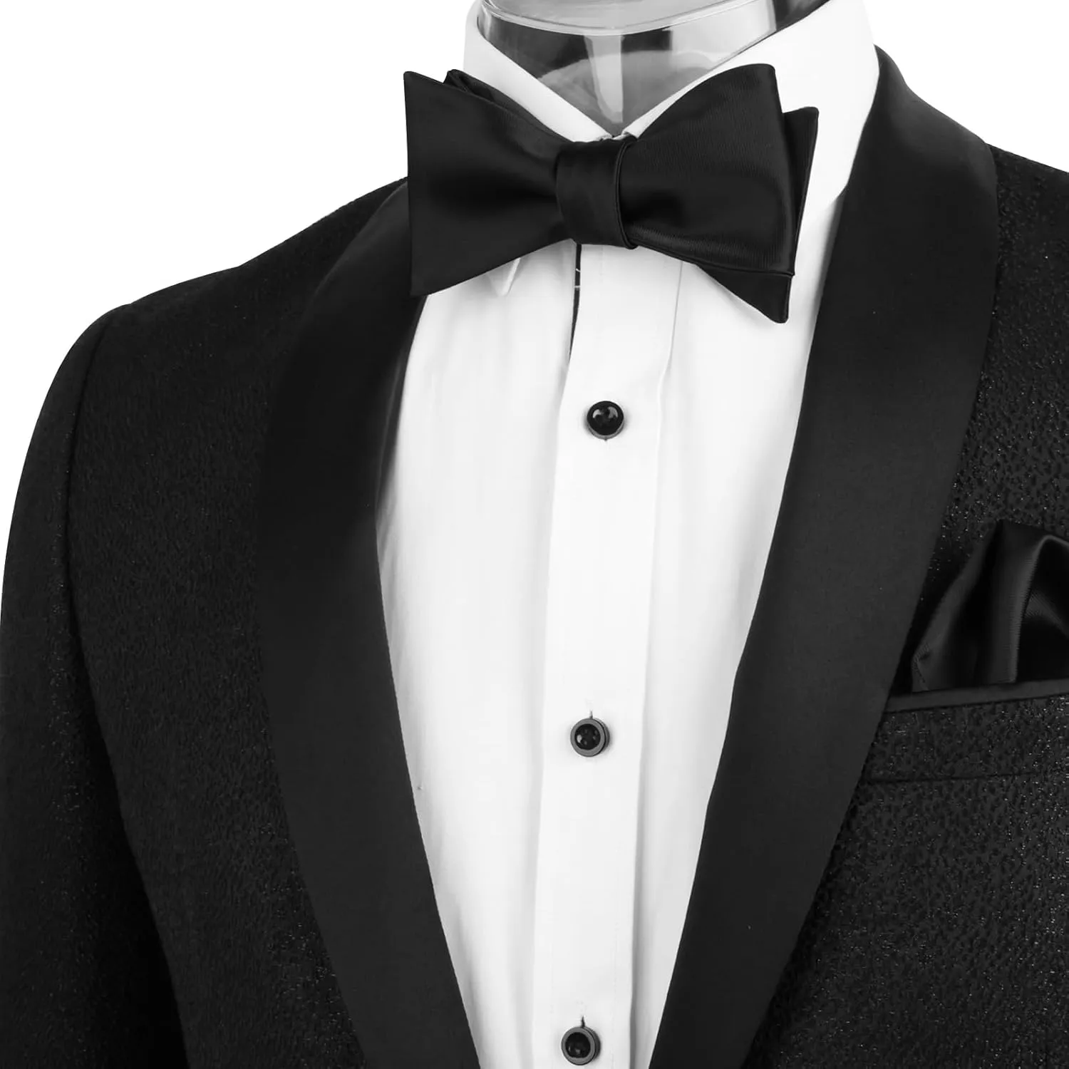 Alizeal Men's Self-tied Solid Color/Animal Pattern Bow Tie and Pocket Square Set
