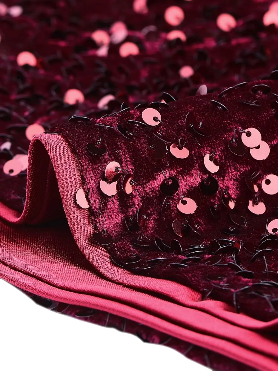 Allegra K Sequined Cami Top for Women's Velvet Spaghetti Strap Club Party Crop Tank Tops