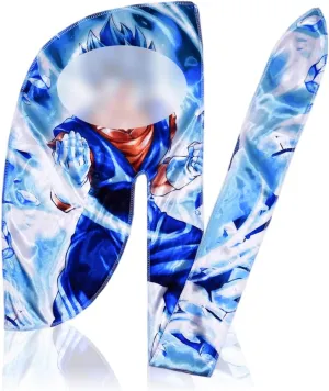 Art Silky Durag with Long Wide Tails - Satin Smooth Silk Fabric Durags for Comfort and Compression