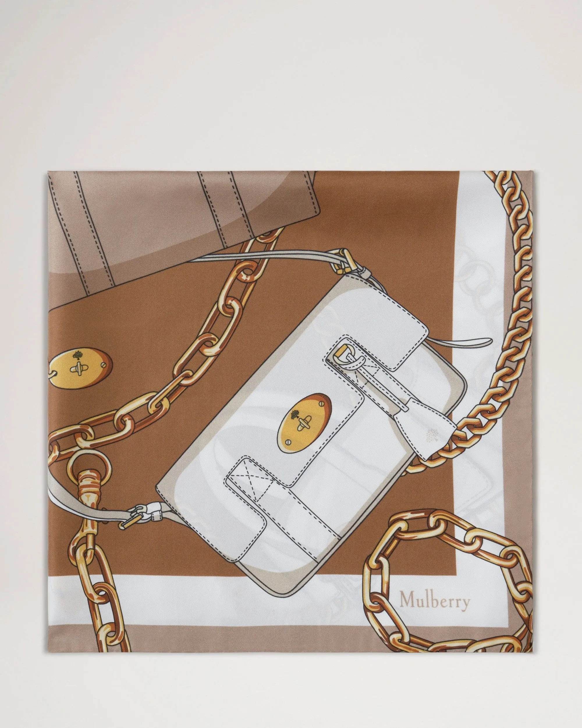Bayswater Square Maple-White Silk Twill