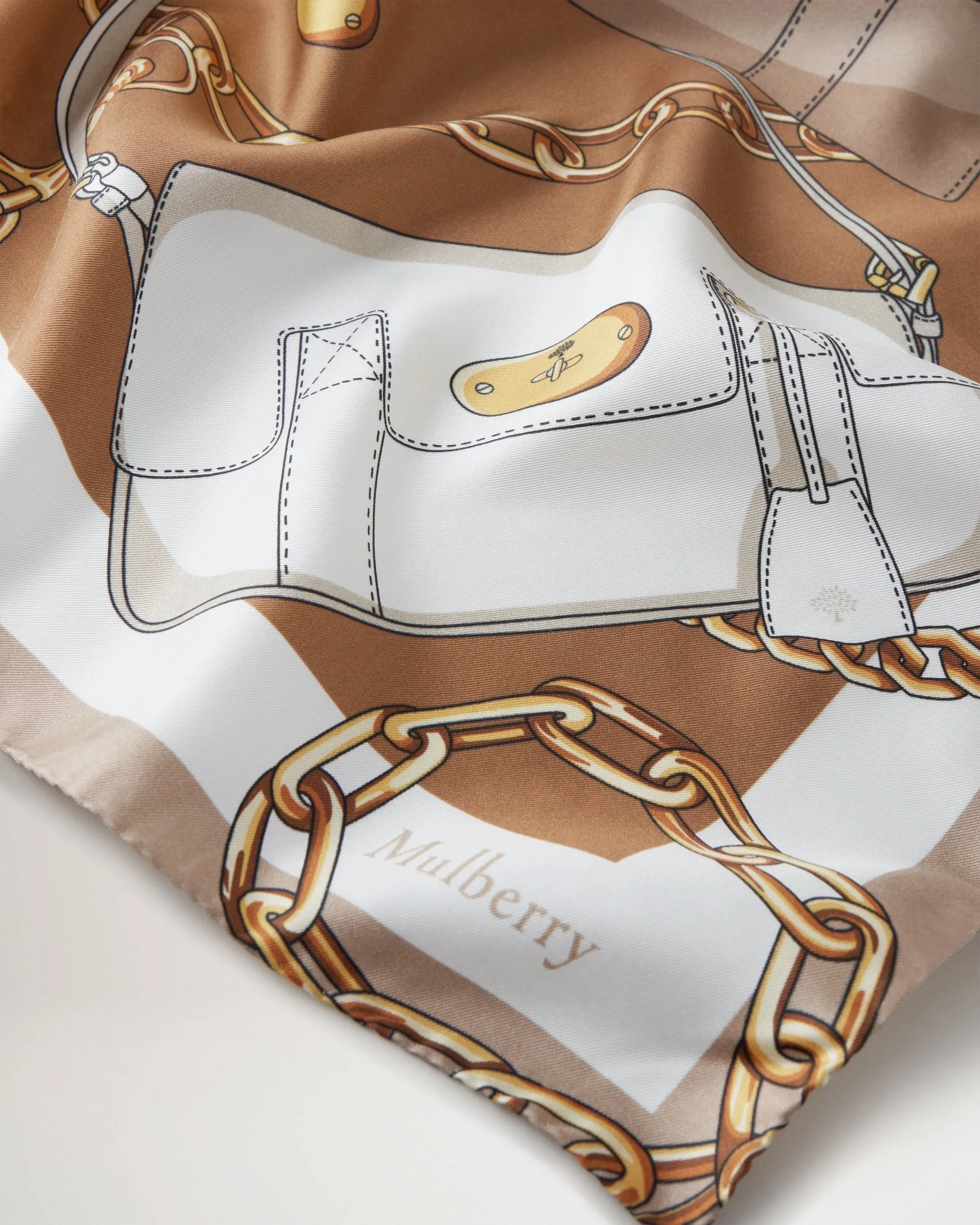 Bayswater Square Maple-White Silk Twill