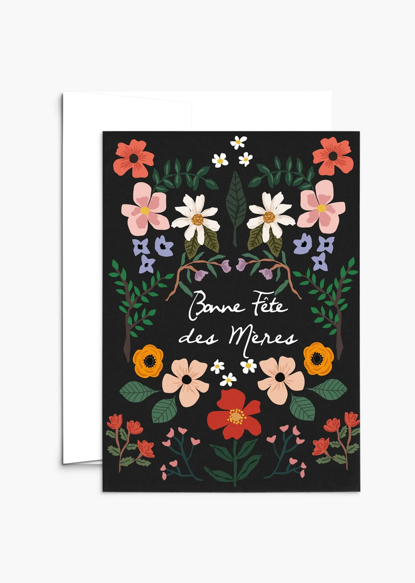 Black Floral Garden - Mother's day card