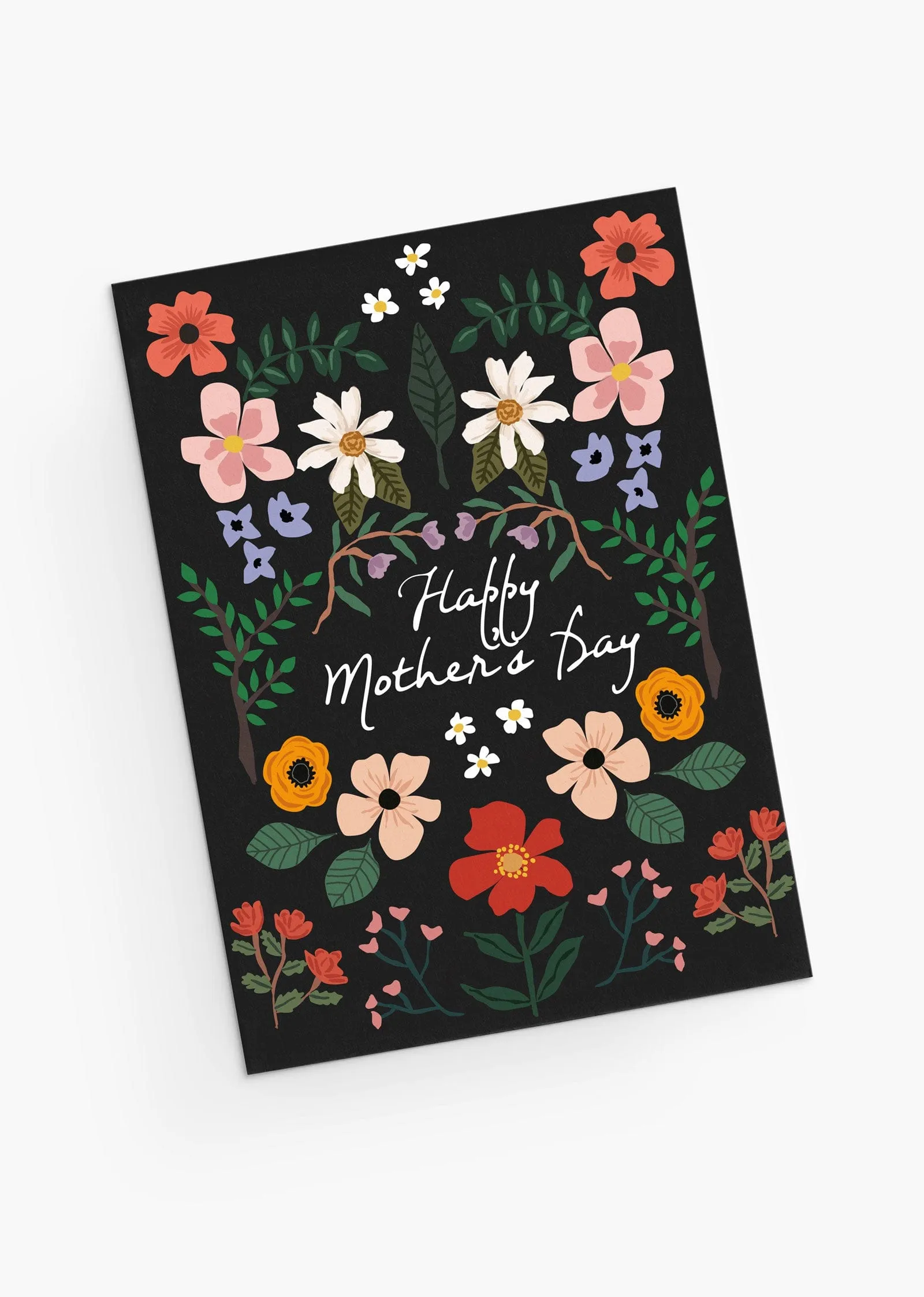 Black Floral Garden - Mother's day card