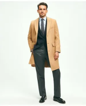 Brooks Brothers Men's Camel Hair Polo Coat Brown