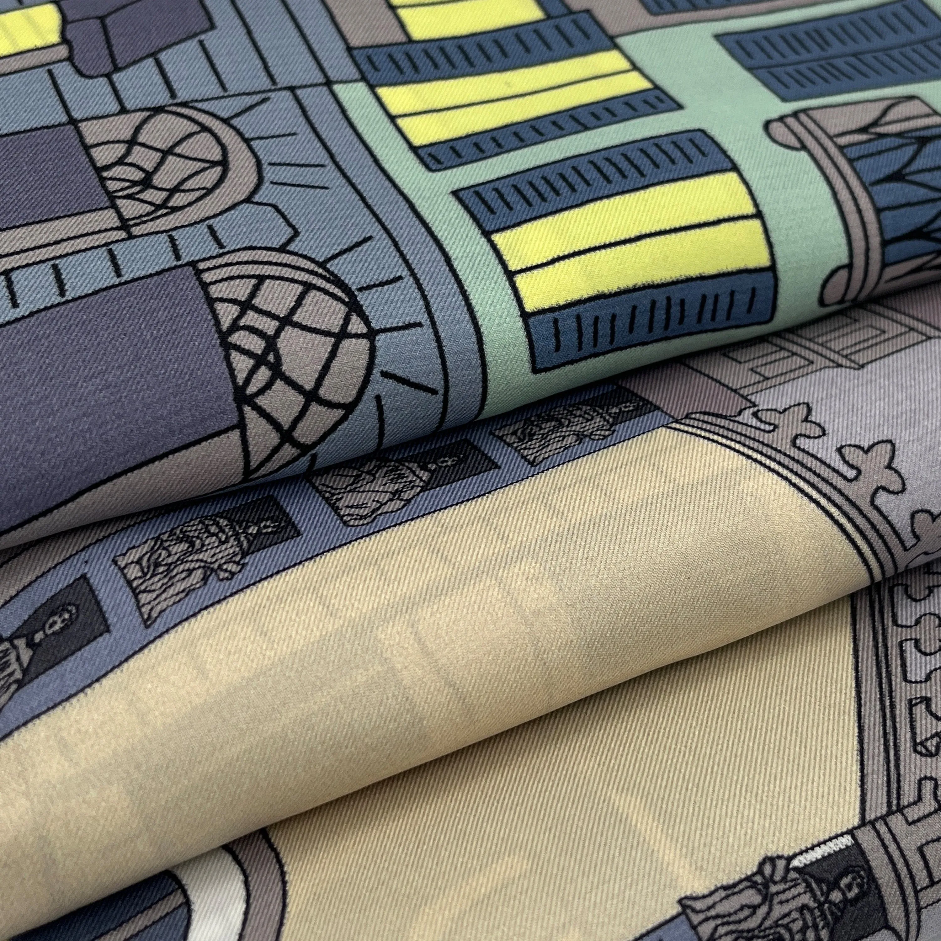 Como dark blue grey and green tie scarf