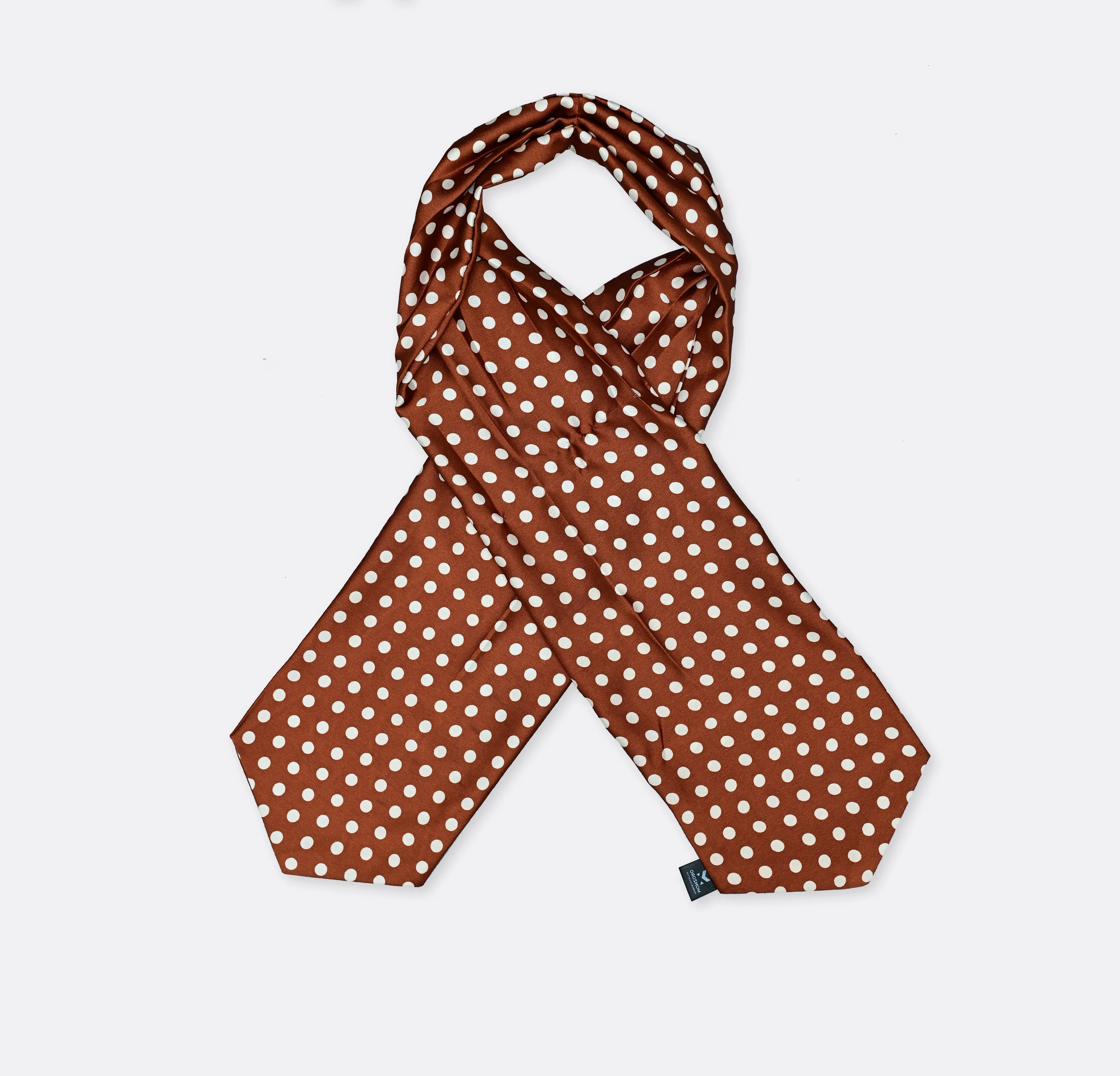 Copper Base Polka Silk Ascots
