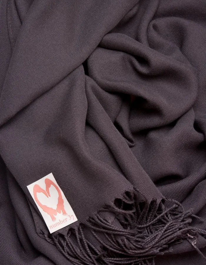 Dark Aubergine Wedding Pashmina