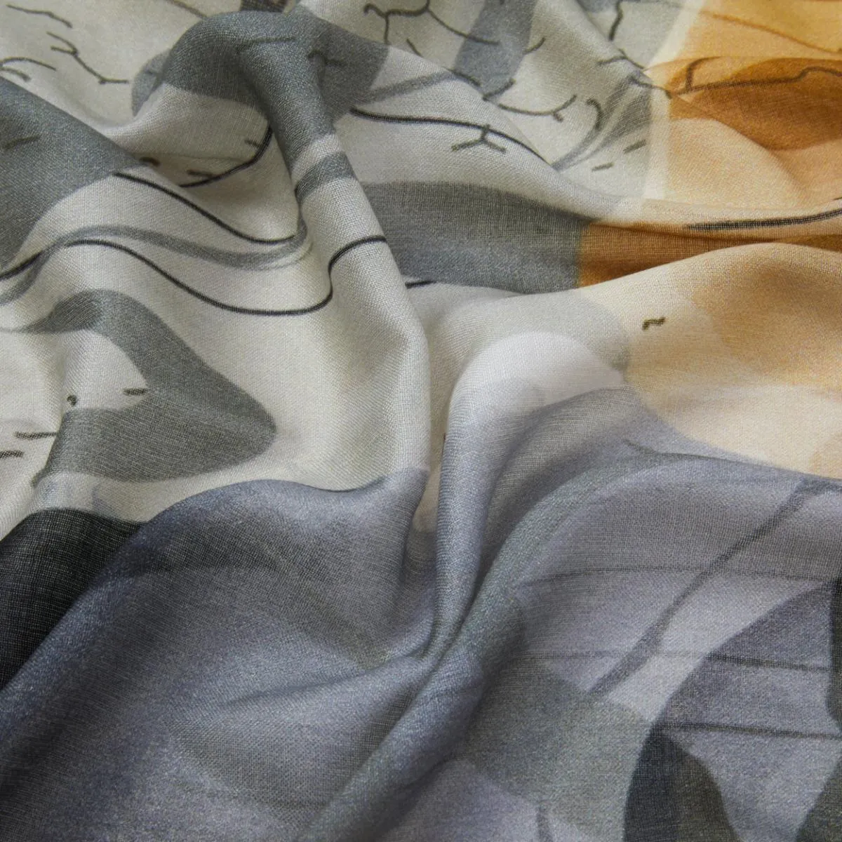 Dawn Abstract Print Scarf
