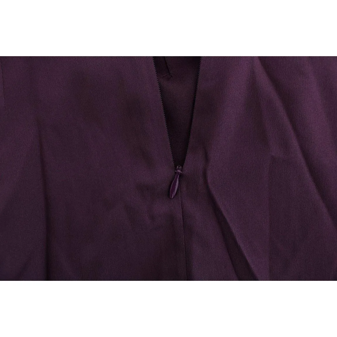 Dolce & Gabbana Elegant Purple Silk Lace Shift Dress