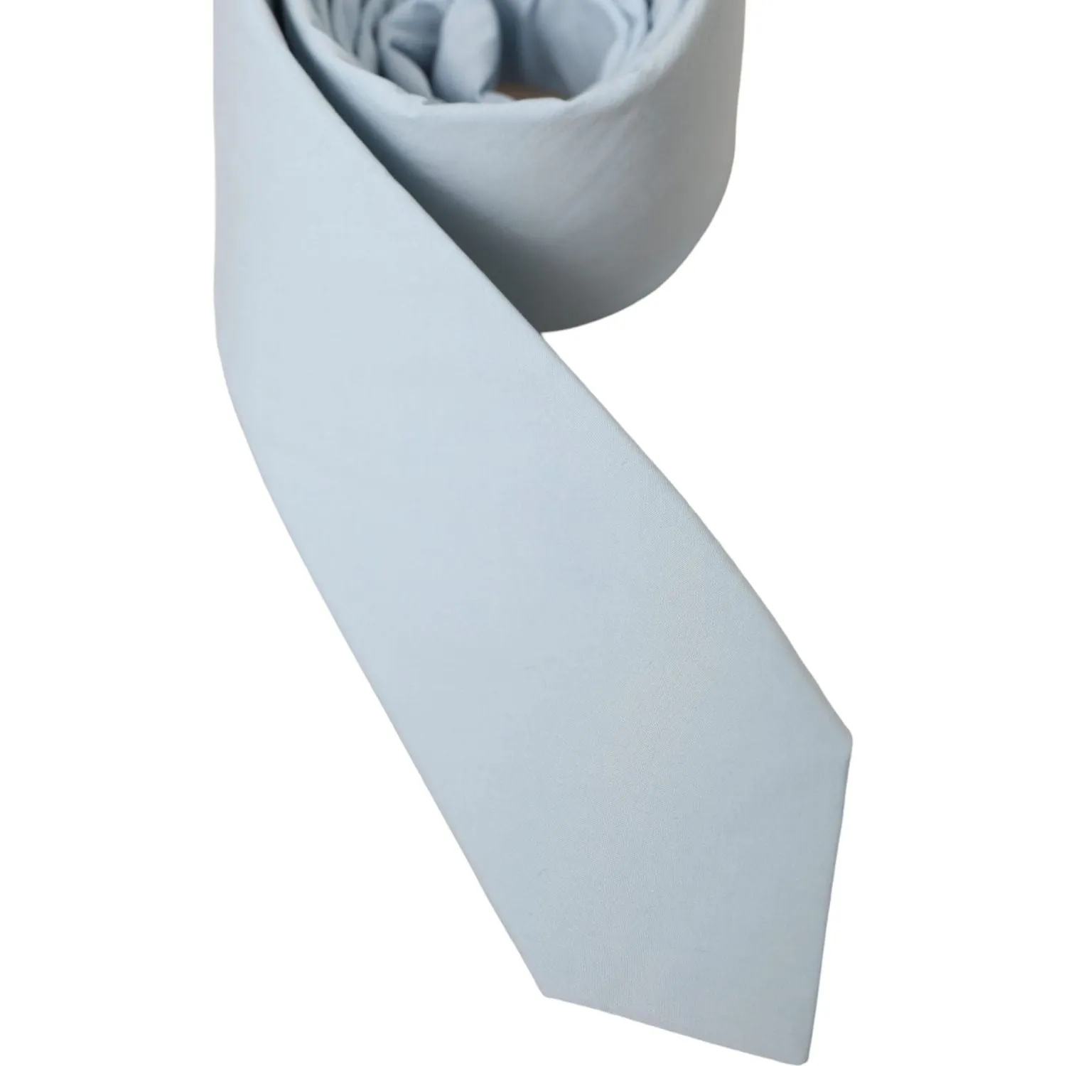 Dolce & Gabbana Light Blue Cotton Adjustable Tie Men