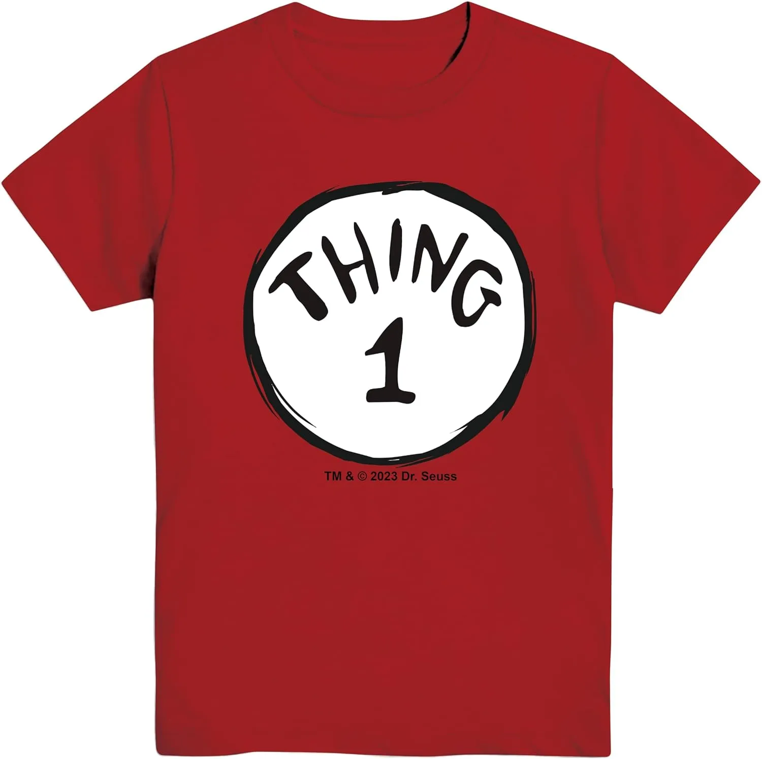 Dr. Seuss Thing 1 2 One Two Cat in The Hat Mens Adult T-Shirt
