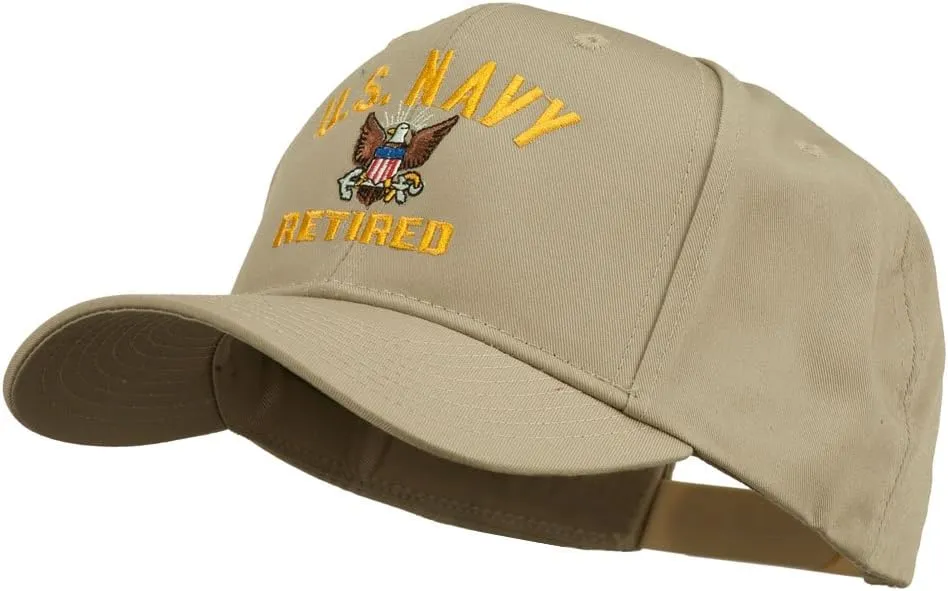 e4Hats.com US Navy Retired Military Embroidered Cap