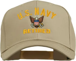 e4Hats.com US Navy Retired Military Embroidered Cap