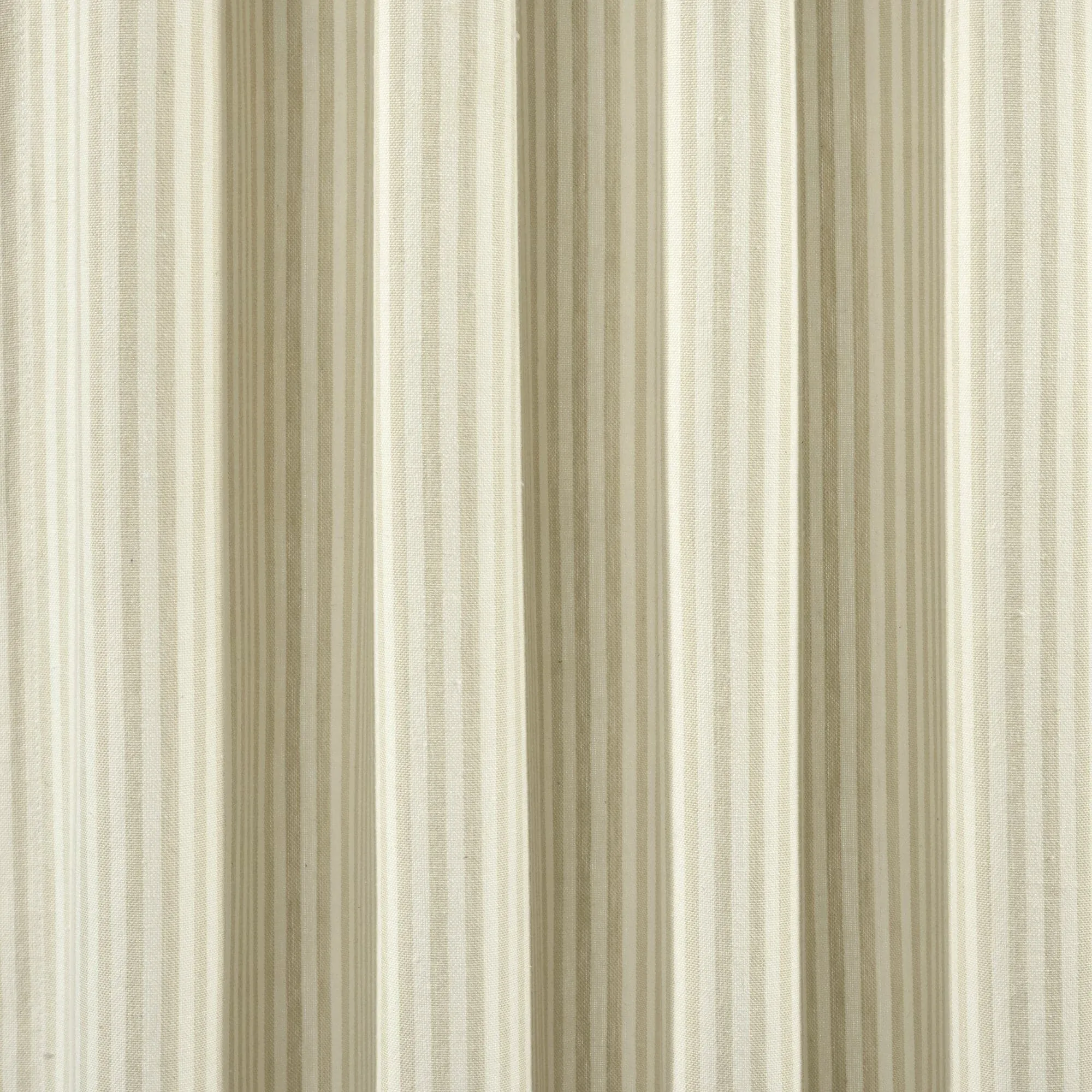 Farmhouse Vintage Stripe Recycled Cotton Blend Window Curtain Panel Set