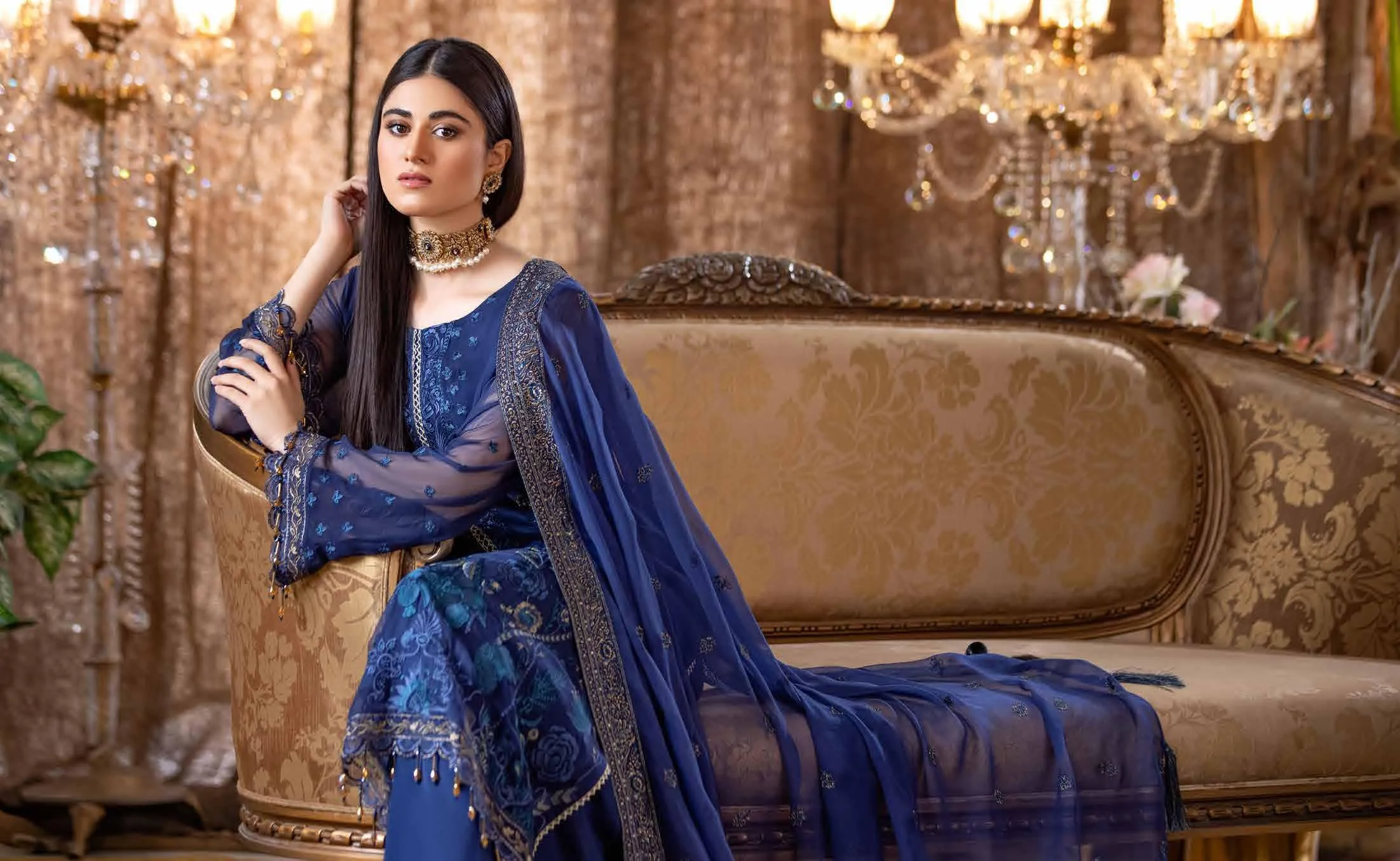 Jannan Embroidered Chiffon Collection – JF-02
