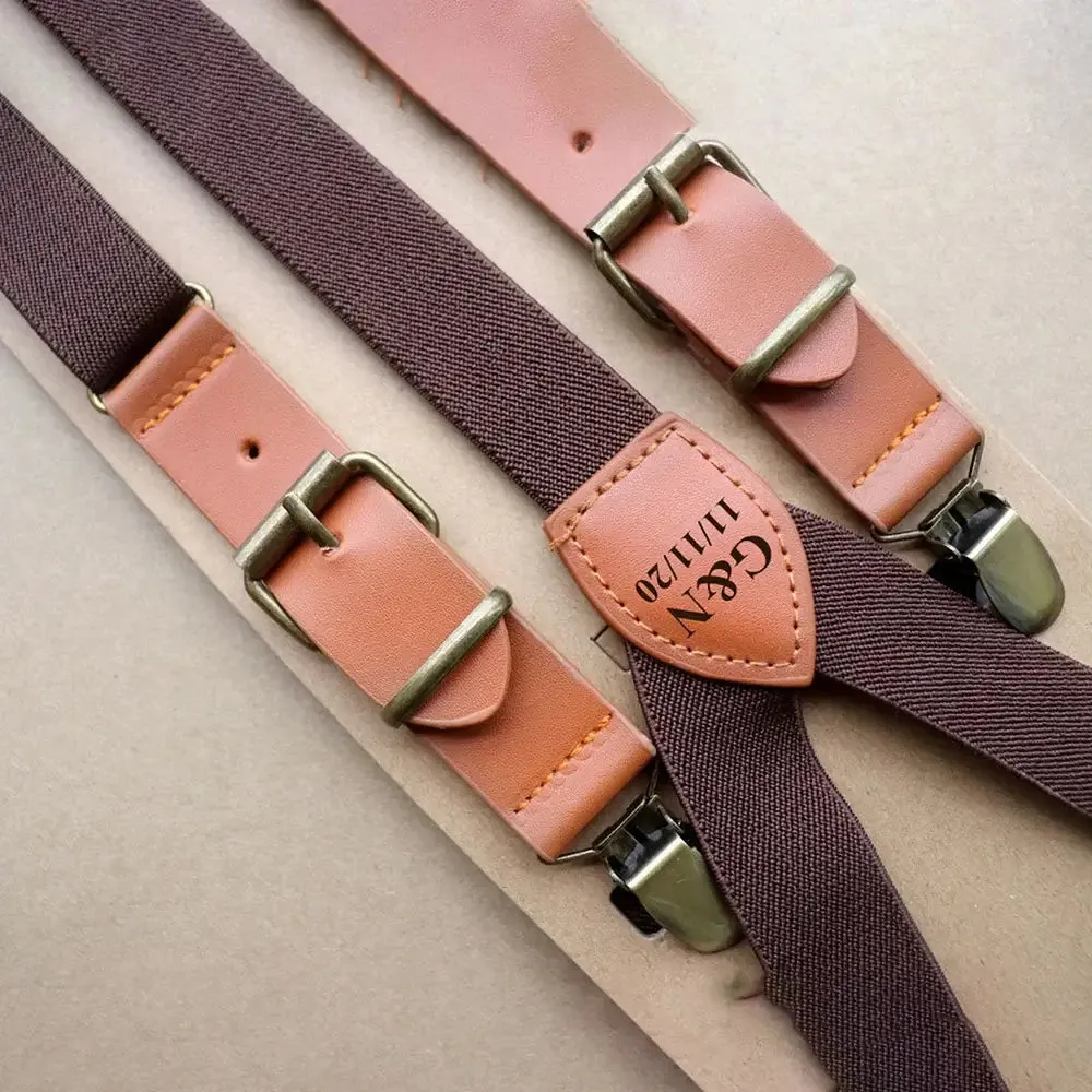 Men's Personalized Triple Clip Y-Strap Suspenders