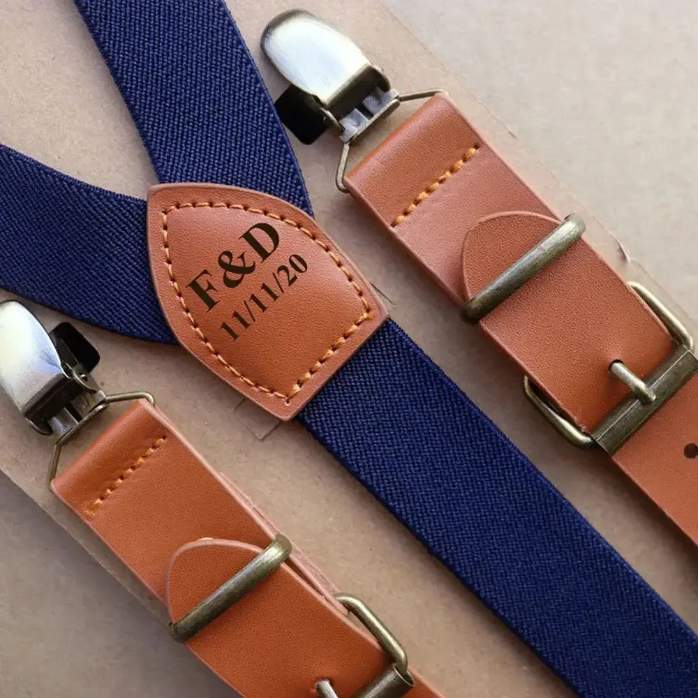 Men's Personalized Triple Clip Y-Strap Suspenders