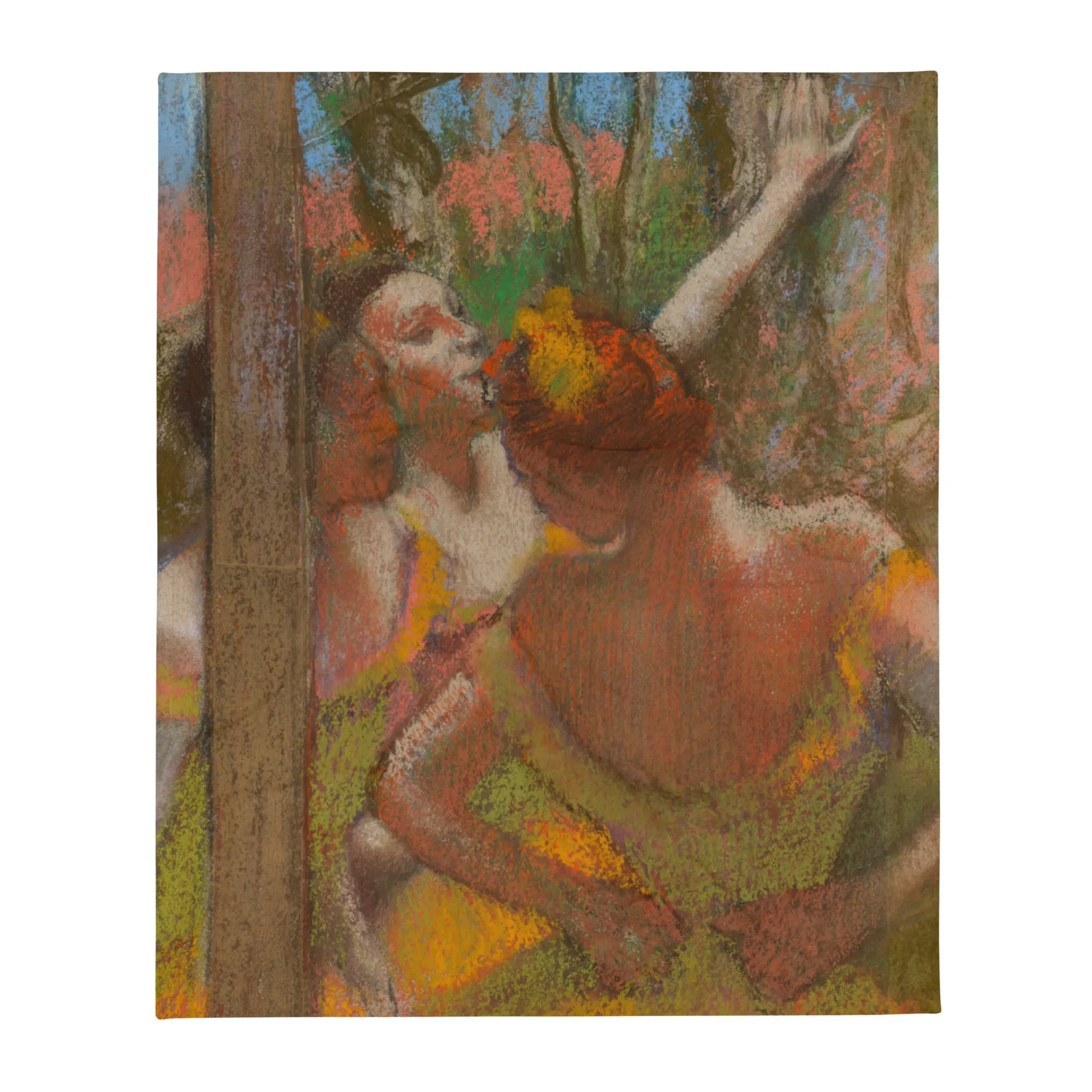 Multicolor Ballerina print throw blanket