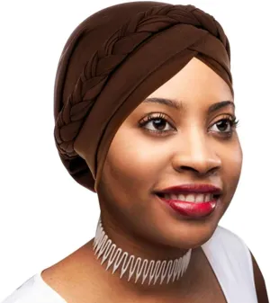 Novarena African Turban for Women Knot Pre-Tied Bonnet Beanie Cap Headwrap