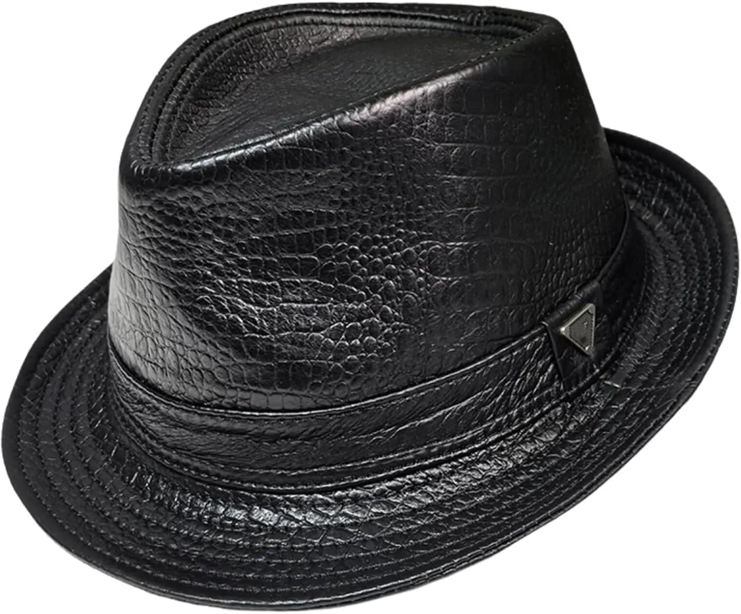 Premium Leather Fedora Hat - Classic Style for Men & Women - Short Brim Trilby Hat
