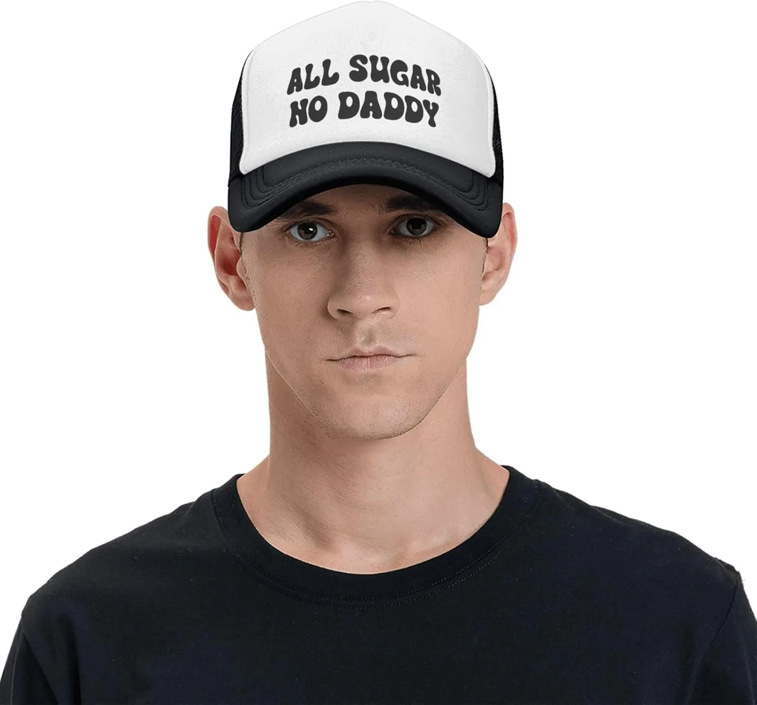 Put It On My Husband's Tab Drinking Trucker Hat - Funny Pink Trucker Hat for Women and Men