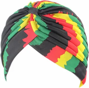 Qhome Women's Rasta Turban Indian Style Head Wrap Cap Hat Hair Cover Headband Various Print Design