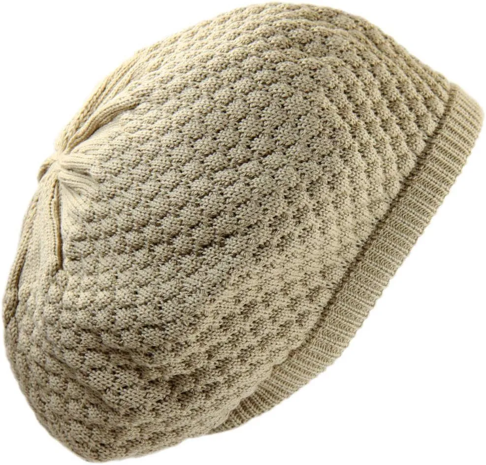 RW 100% Cotton Classic Slouchy Rasta Beanie