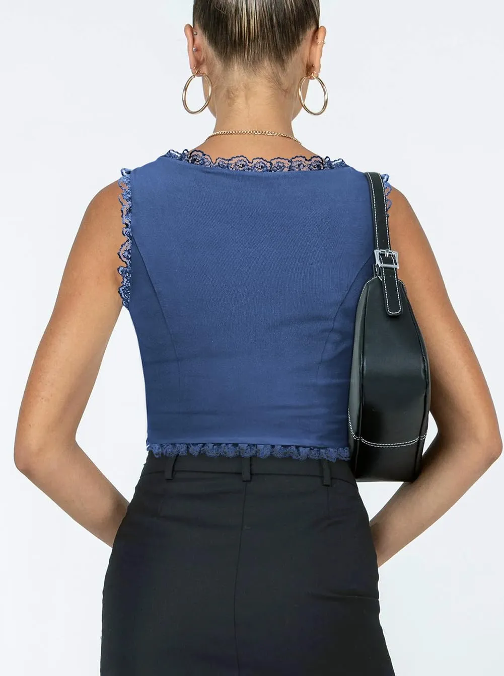 Sexy Lace Top for Women Summer V Neck Sleeveless Y2K Going Out Corset Tank Tops