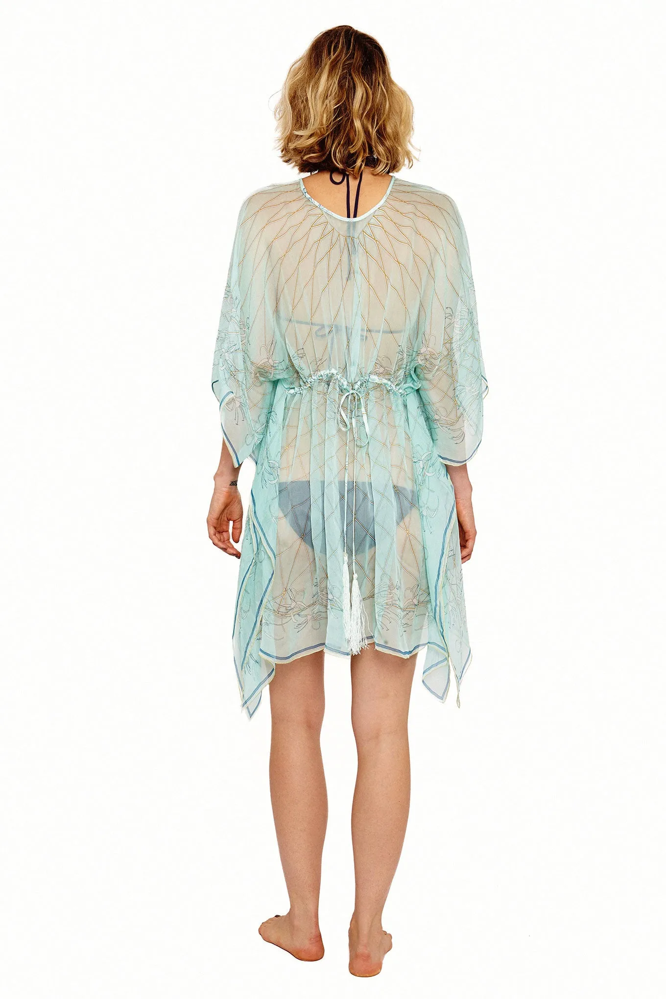 Silk Chiffon Cosima Kaftan SPIDER LILY
