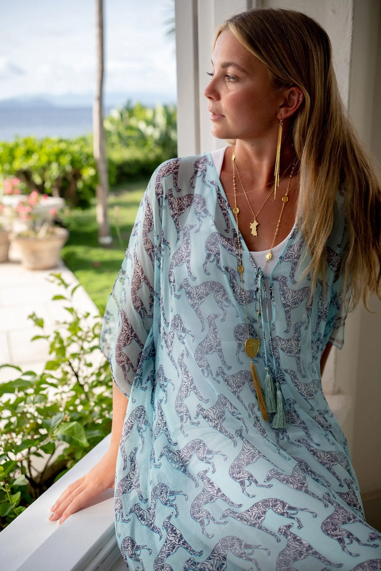 Elegant Silk Chiffon Ellie Kaftan by LURCHER