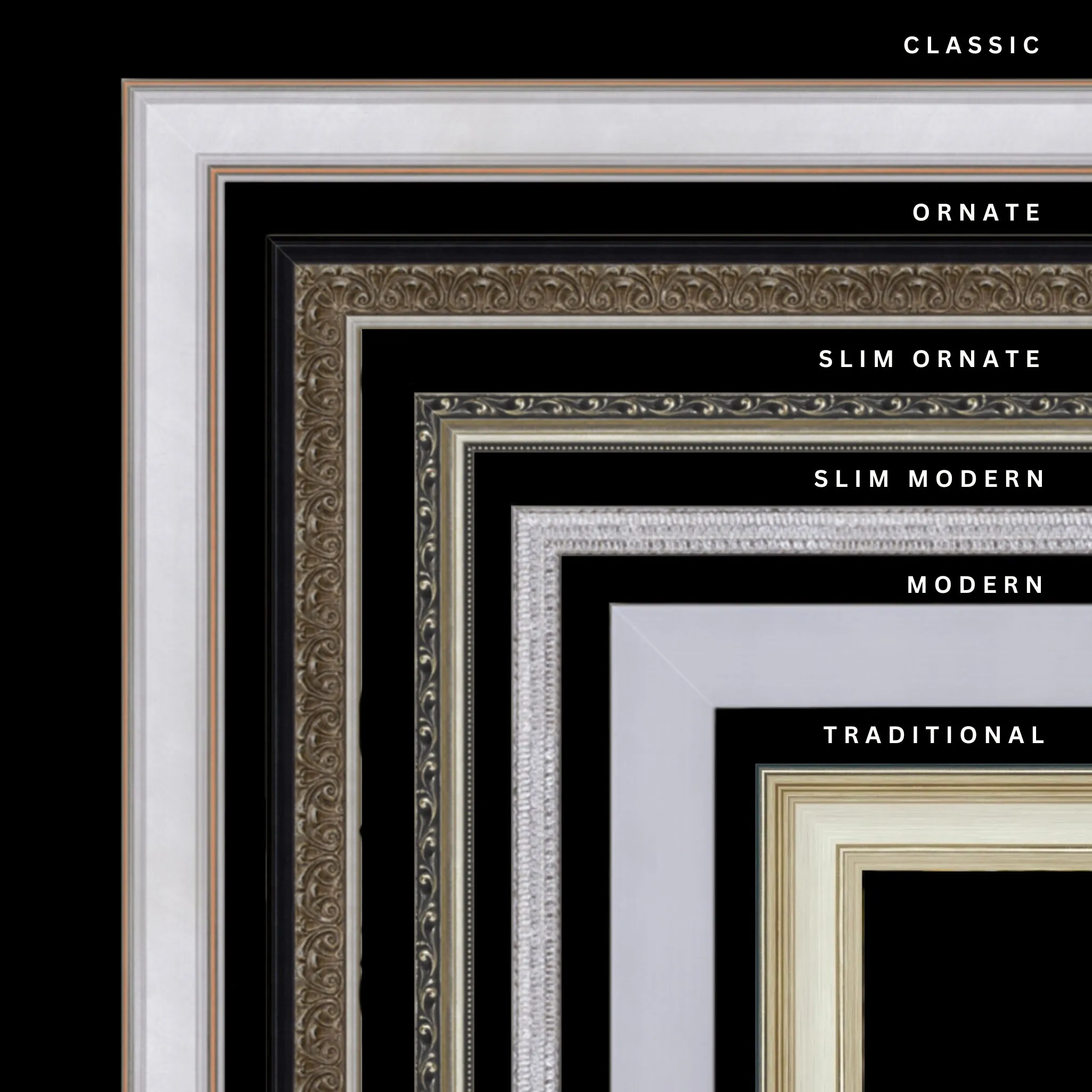 Silver 43x33 Picture Frame Ornate Traditional Classic Antique