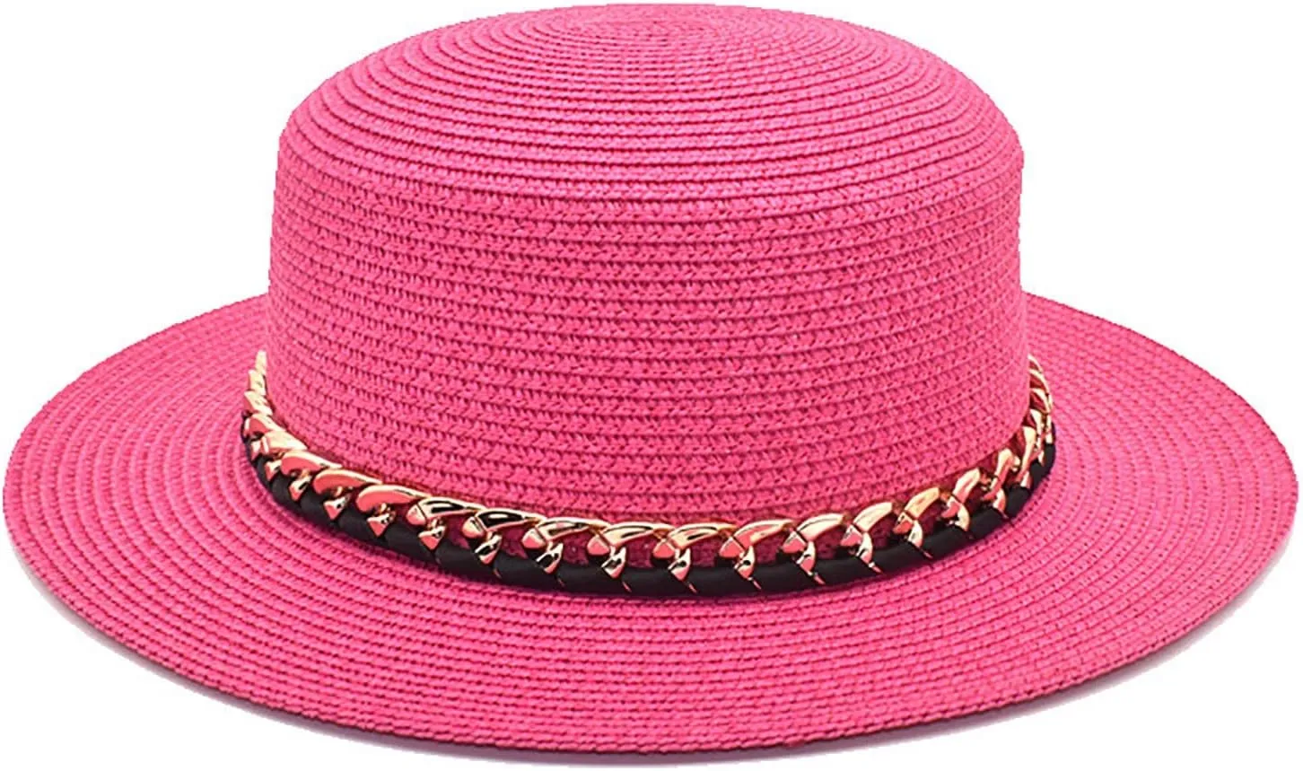 Summer Linen Fedora Hat Short Brim Cuban Sun Hat Beach Hat Flat Top Hat for Men Women