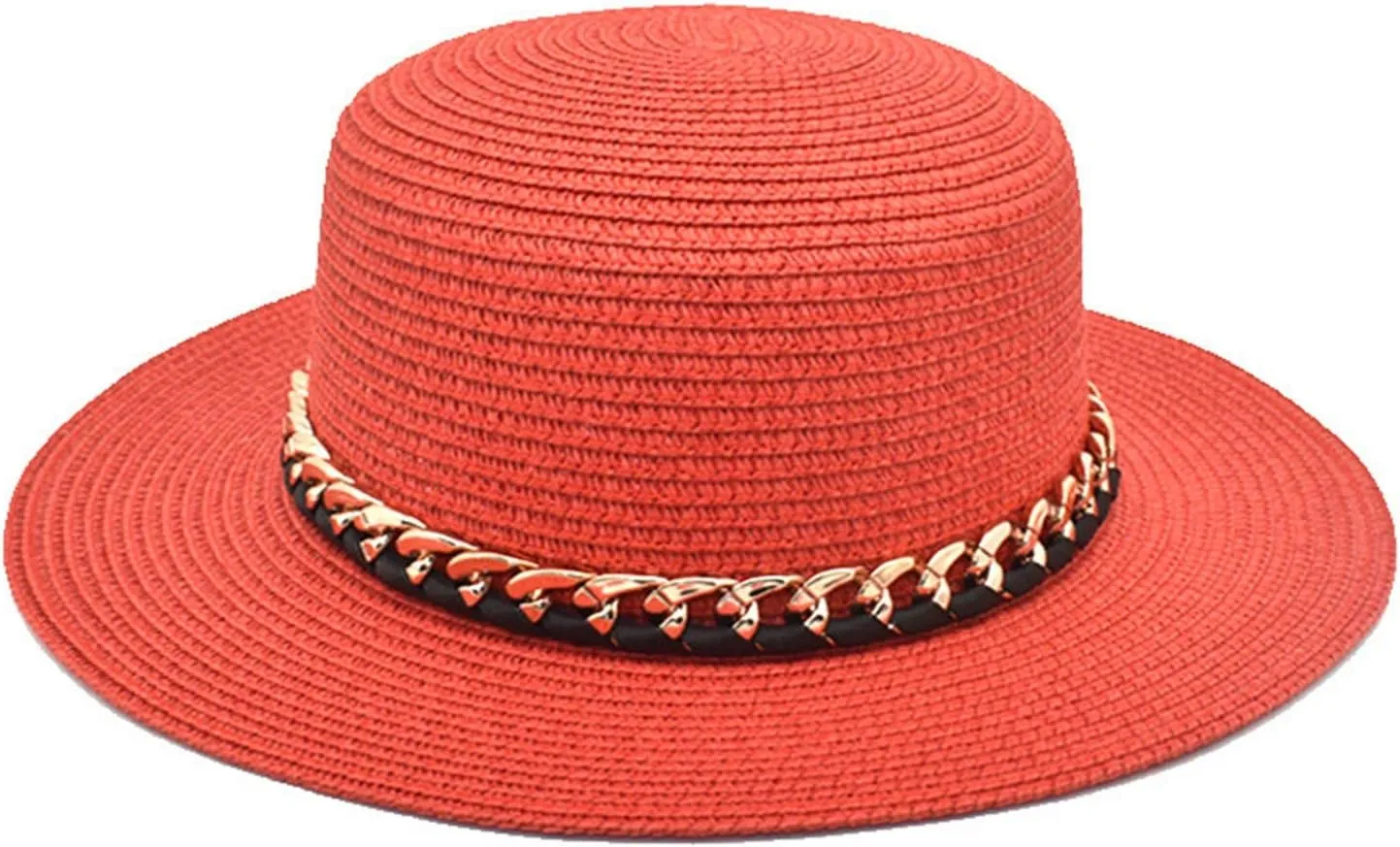 Summer Linen Fedora Hat Short Brim Cuban Sun Hat Beach Hat Flat Top Hat for Men Women