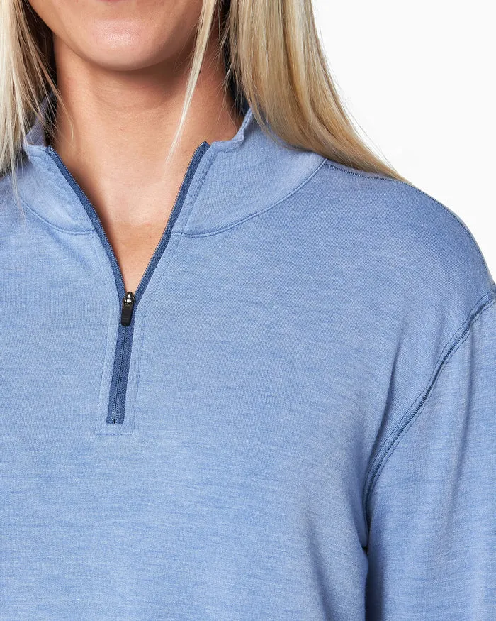 Toes On The Nose Barrel Quarter-Zip | Women's (Sea Silk) in Pacific