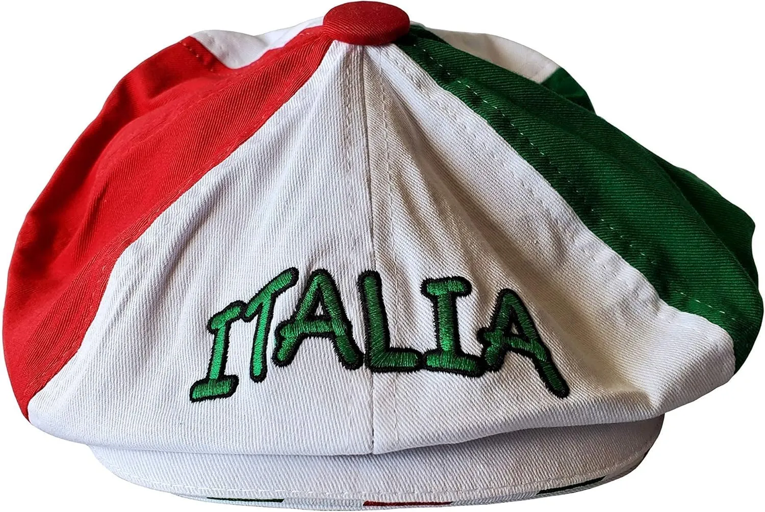 Tri-Color Italia Gatsby Cap  Colorful Italian Hat - Italy Collection of Italian Pride Products FBA