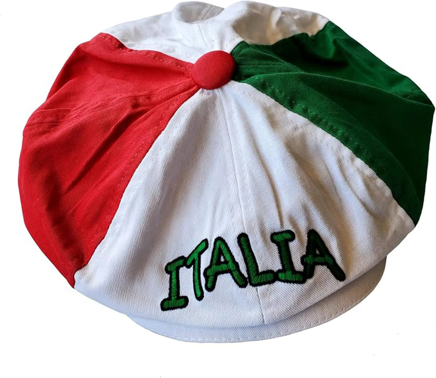 Tri-Color Italia Gatsby Cap  Colorful Italian Hat - Italy Collection of Italian Pride Products FBA
