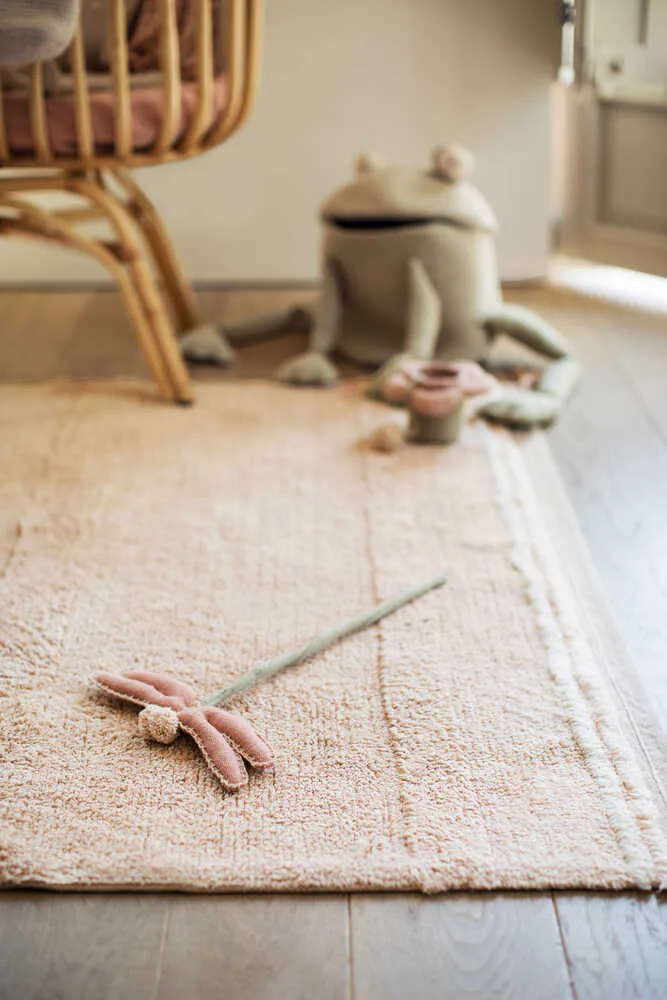 WASHABLE AREA RUG BLOOM ROSE