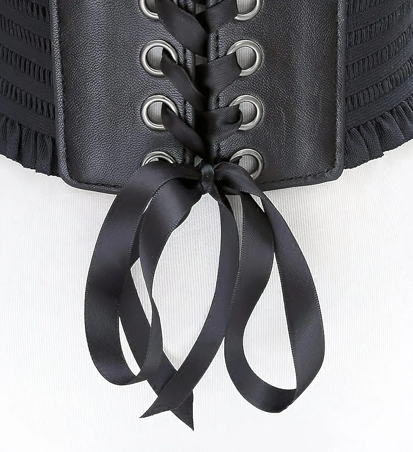 Wide Elastic Stretch Lace-up Cinch Elasticity Waist Belt,Retro Costume Accessories