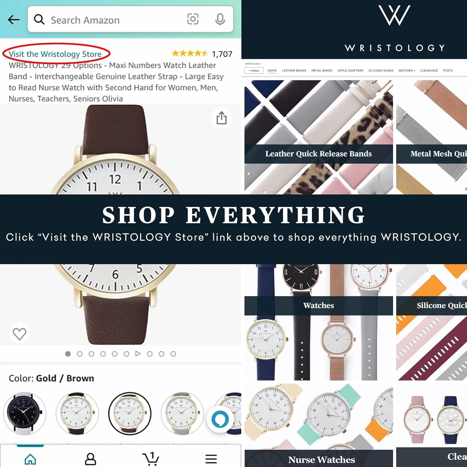Wristology 29 Styles Mini Numbers Watch Leather Band - Interchangeable Genuine Leather Strap - Easy to Read Petite Small Size Analog Nurse Watch with Second Hand for Women, Men, Nurses, Teachers